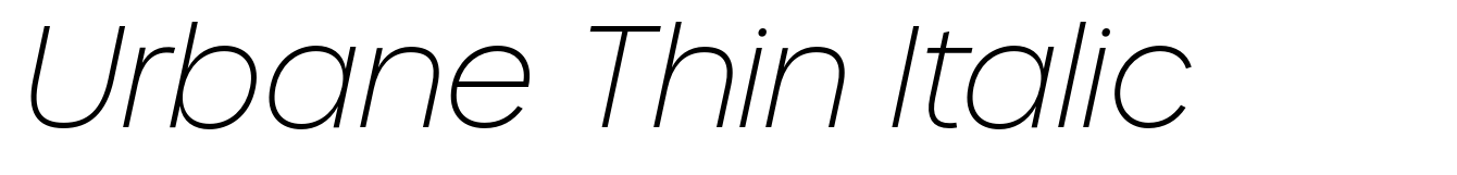 Urbane Thin Italic